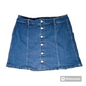Denver Hayes Size 14 Denim Blue Button Down Skirt + Stretch Fall Bundle & Save